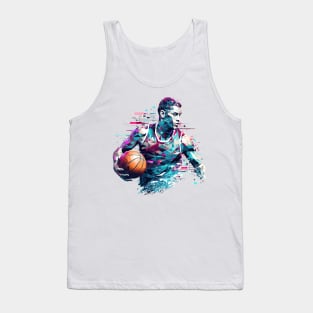 Basketball Player Sport Game Champion Competition Abstract Tank Top